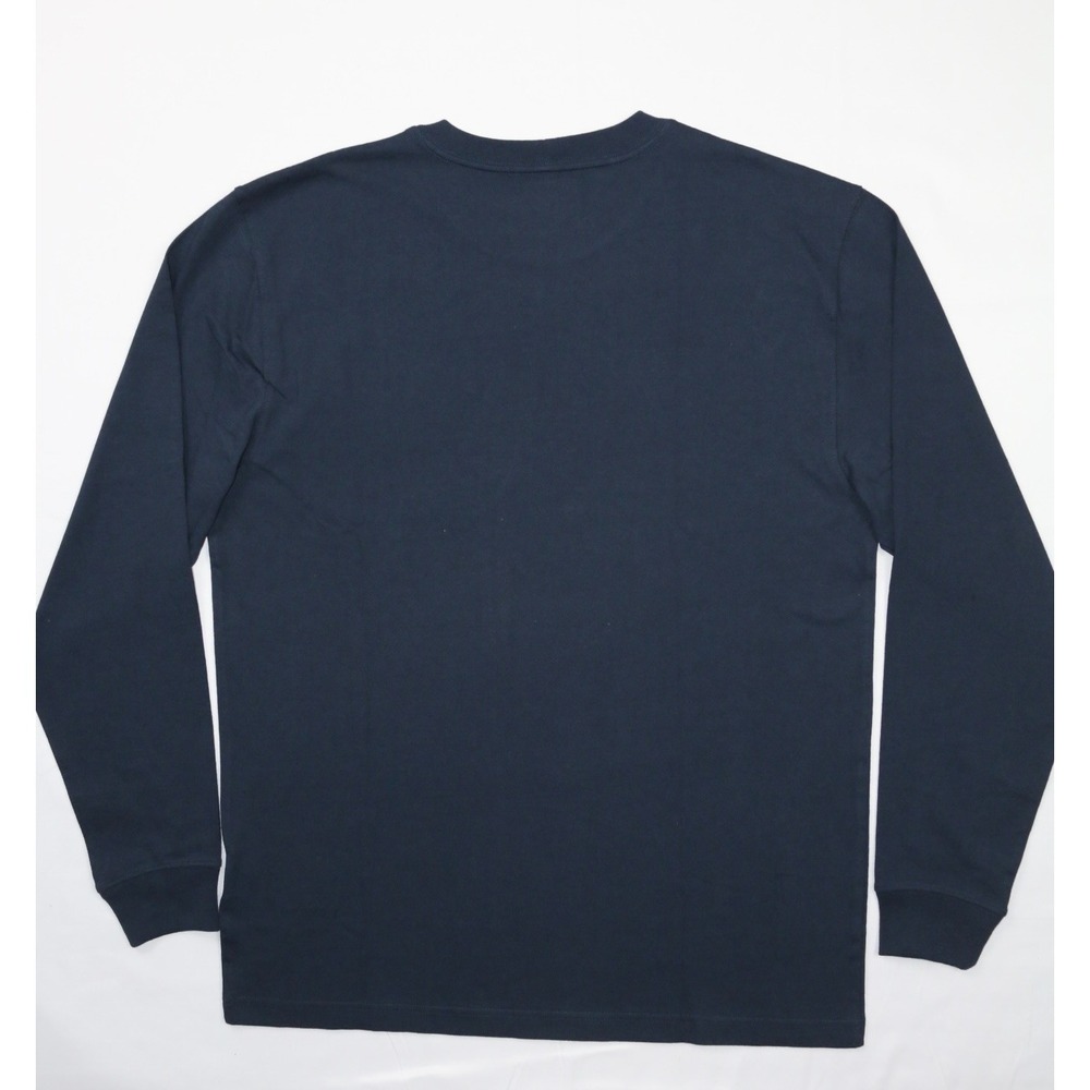 Carhartt Mens 2XL Loose Fit Heavyweight Long Sleeve Pocket T-Shirt Navy - Picture 7 of 10